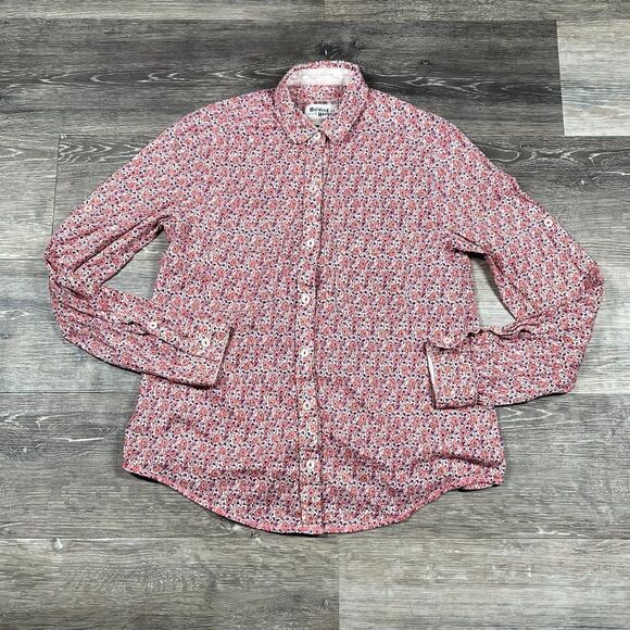 Anthropologie Holding Horses pink floral button blouse Size 2 - Picture 2 of 14